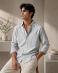 Paper Cotton Silver Shirt for Man