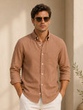 Brown Linen Shirt For Men