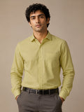Paper Cotton Light Green Shirt for Men