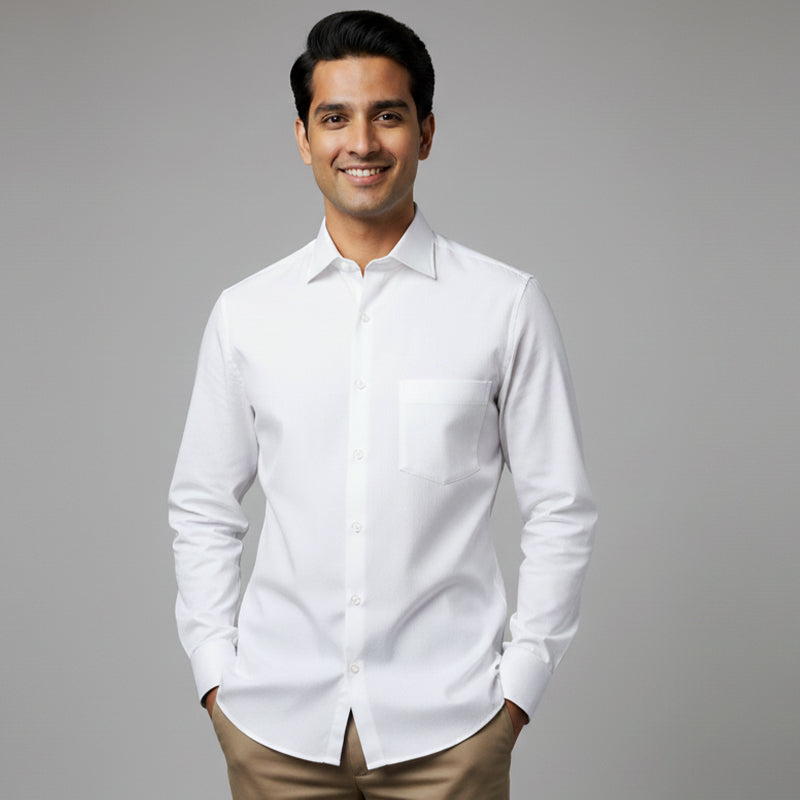 Paper Cotton White Shirt for Man