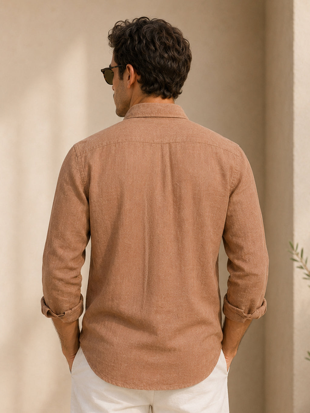 Brown Linen Shirt For Men