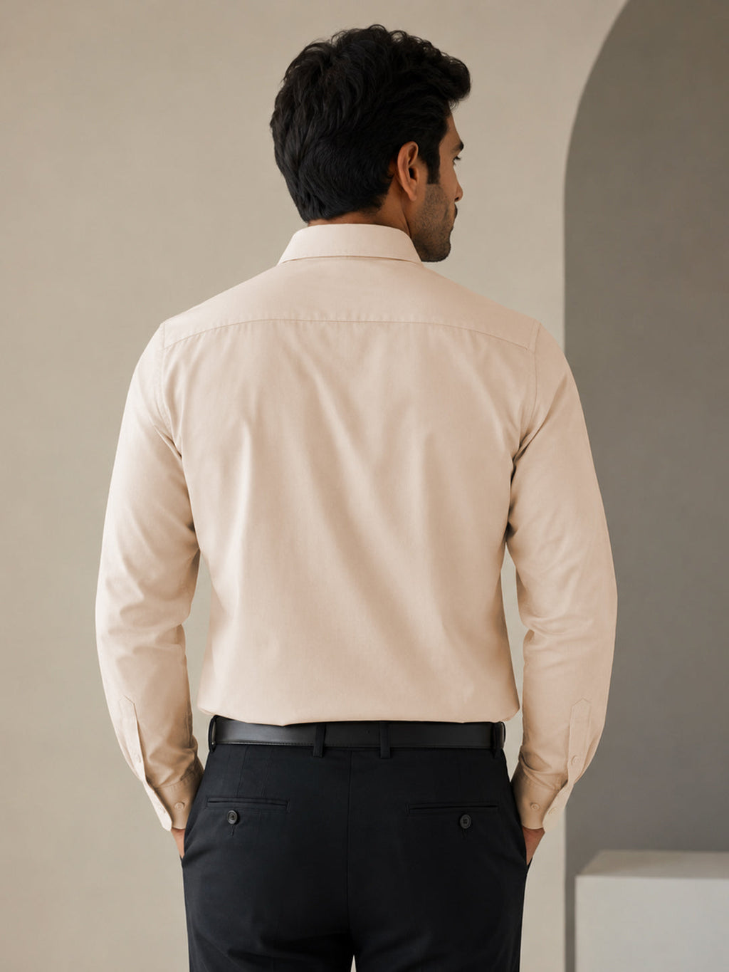 Paper Cotton Cream Shirt for Men