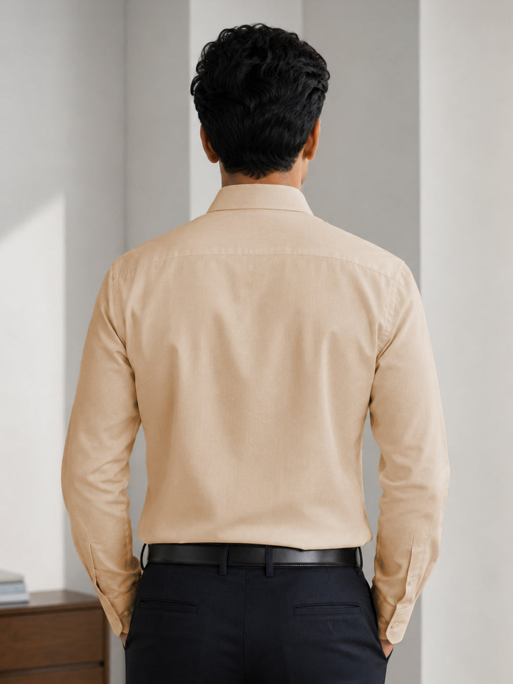 Paper Cotton Soft Beige Shirt for Men