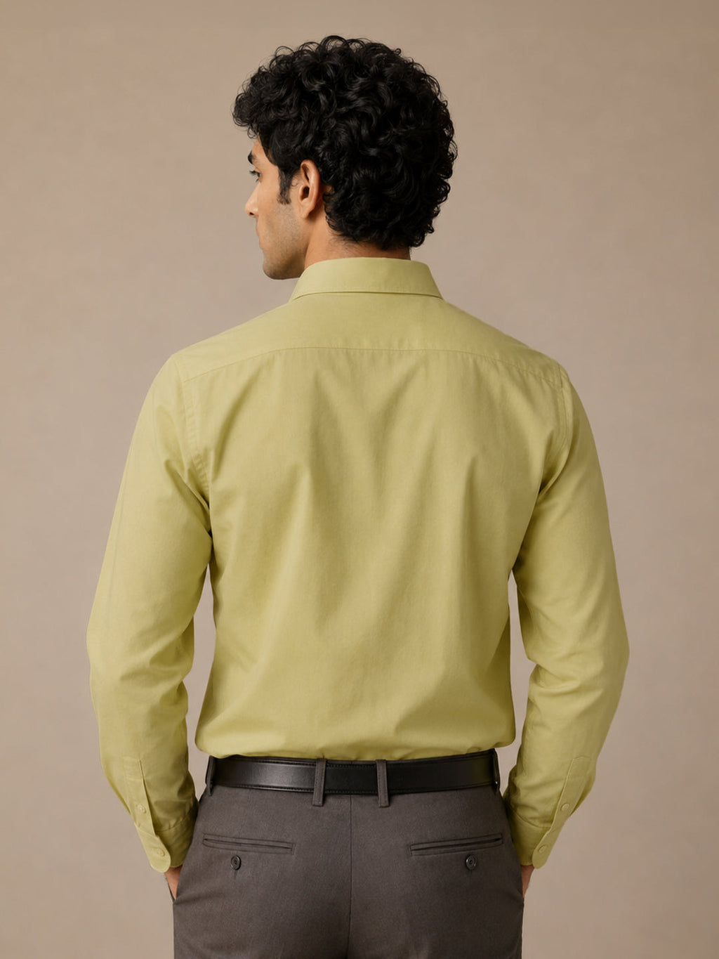 Paper Cotton Light Green Shirt for Men