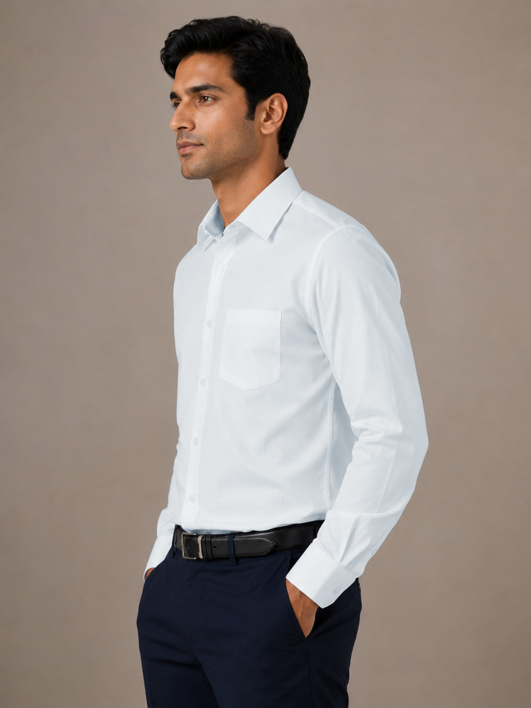 Paper Cotton Light Blue Shirt for Men