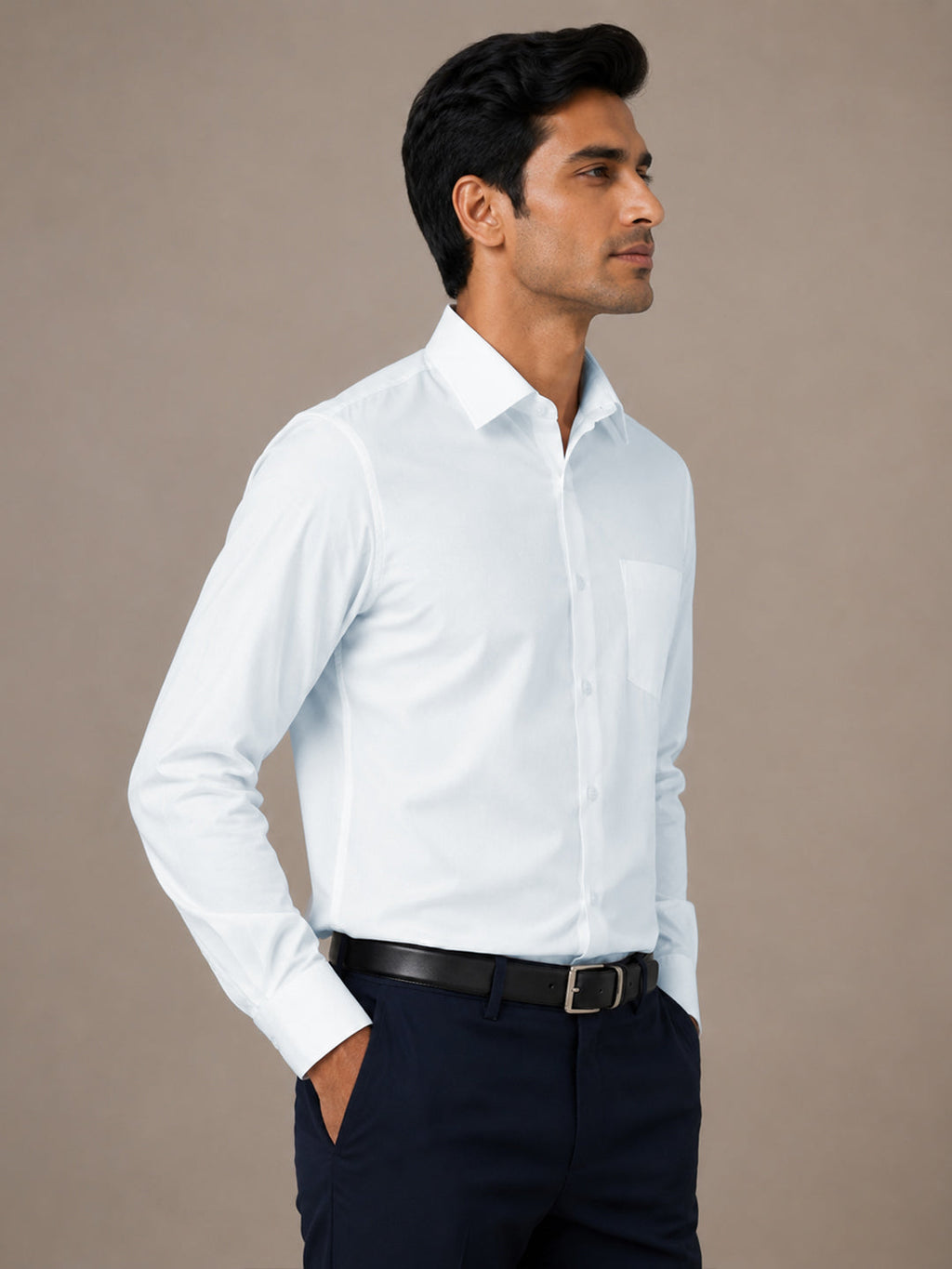 Paper Cotton Light Blue Shirt for Men