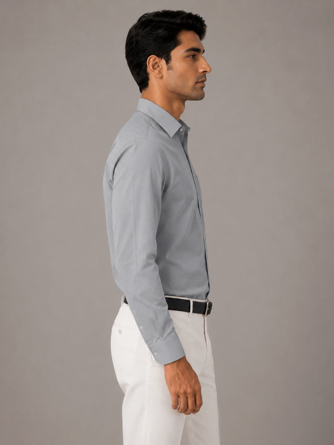 Paper Cotton Silver Shirt for Men
