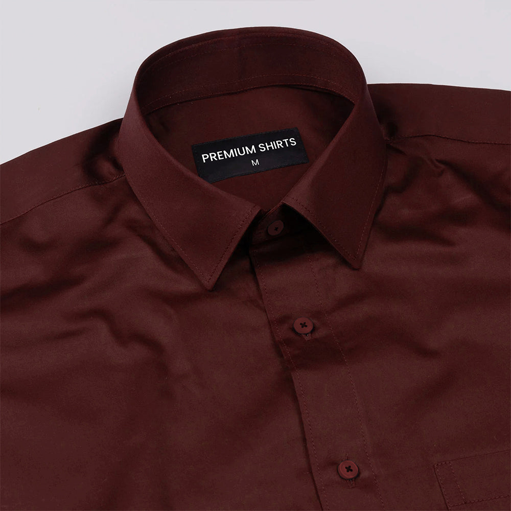 300GSM Premium Satin Shirt Combo for Men (Pink & Maroon)