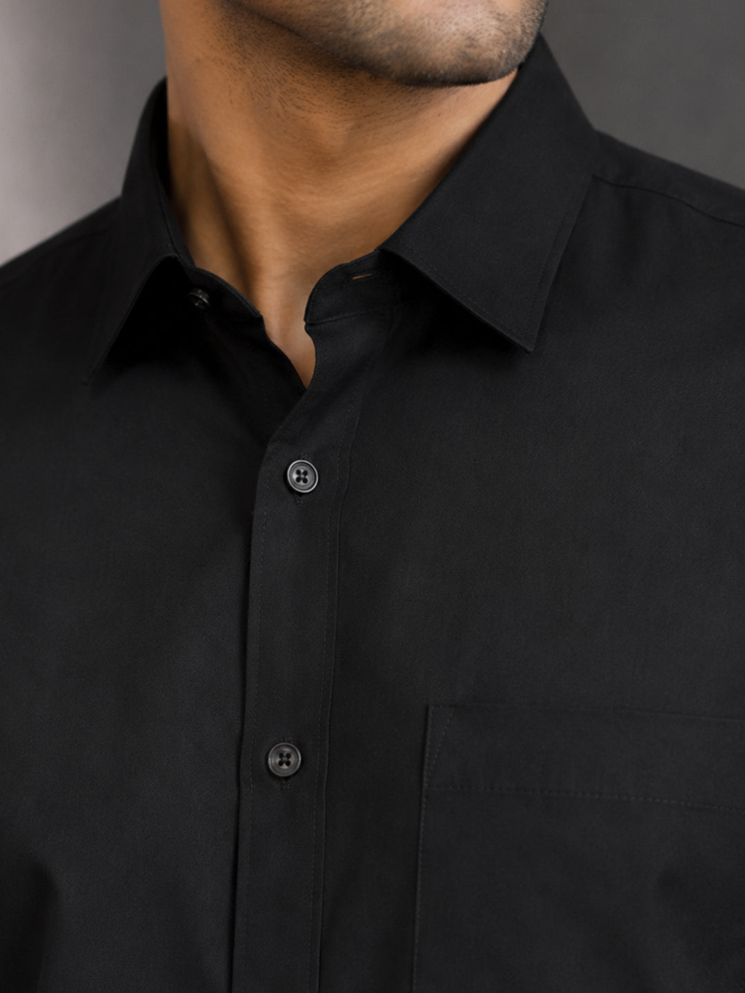 Paper Cotton Black Shirt for Men