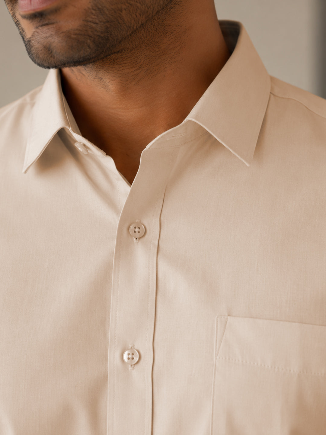 Paper Cotton Cream Shirt for Men