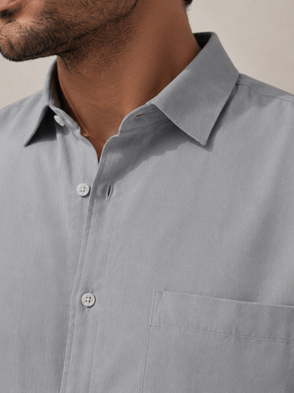 Paper Cotton Silver Shirt for Men