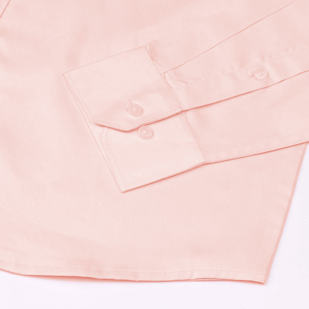300GSM Blush Pink Premium Satin Shirt for Men