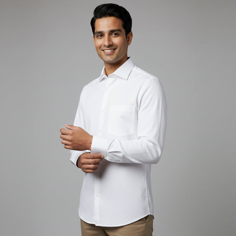 Paper Cotton White Shirt for Man